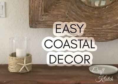 Learn how to create an easy coastal decor project. I love bringing a little beach into the house. I think it has a warm an inviting feel in home decor. These could easily be elegant wedding centerpieces! Craft Klatch #craftklatch #diy #coastaldecor #beach #beachdecor #howto #craft #crafts #crafting #beachcraft #homedecor #coastaldecor | coastal decor | beach decor | beachy decor | diy | craft | crafts | crafting | beach crafts | home decor | easy crafts