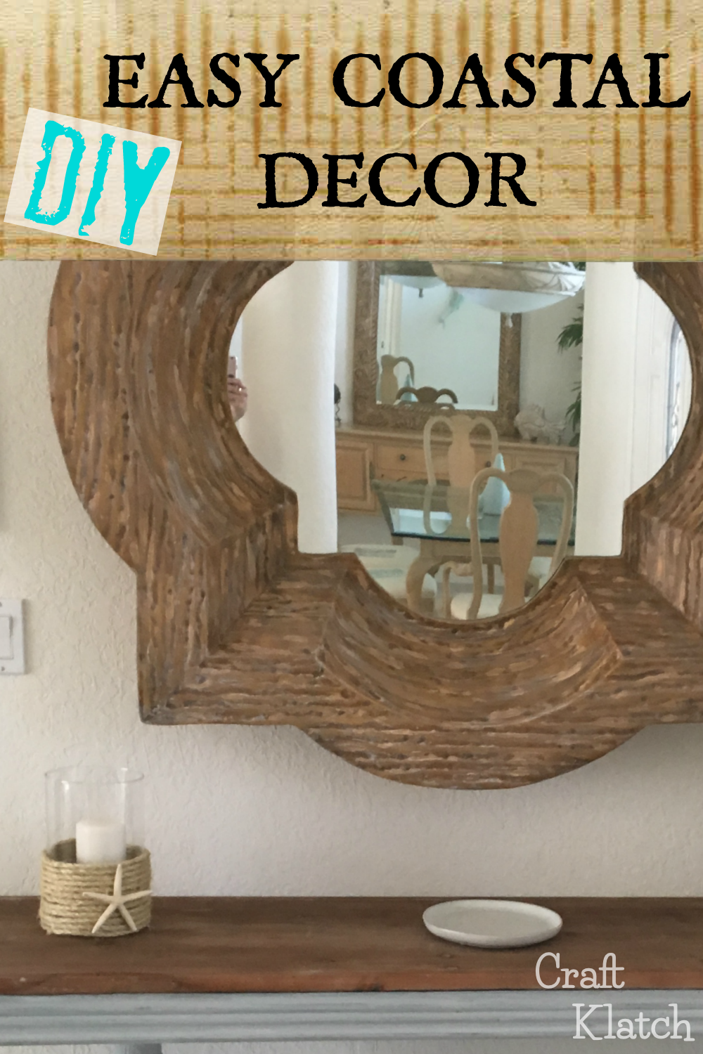 Learn how to create an easy coastal decor project. I love bringing a little beach into the house. I think it has a warm an inviting feel in home decor. These could easily be elegant wedding centerpieces! Craft Klatch #craftklatch #diy #coastaldecor #beach #beachdecor #howto #craft #crafts #crafting #beachcraft #homedecor #coastaldecor | coastal decor | beach decor | beachy decor | diy | craft | crafts | crafting | beach crafts | home decor | easy crafts