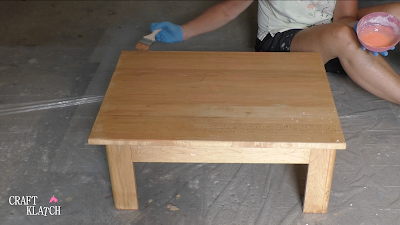 Learn how to give a table makeover, with a tropical touch, in this episode of Garbage to Gorgeous! It's a fun pet makeover for my cats, but the technique can be applied to other furniture projects! | furniture painting | painting furniture | furniture makeovers | home interiors | home decor | cat | cats| cat craft | cat table | cricut | cricut crafts | cricut projects | thrift diving | thrifting