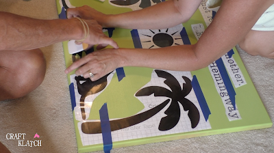 Learn how to give a table makeover, with a tropical touch, in this episode of Garbage to Gorgeous! It's a fun pet makeover for my cats, but the technique can be applied to other furniture projects! | furniture painting | painting furniture | furniture makeovers | home interiors | home decor | cat | cats| cat craft | cat table | cricut | cricut crafts | cricut projects | thrift diving | thrifting