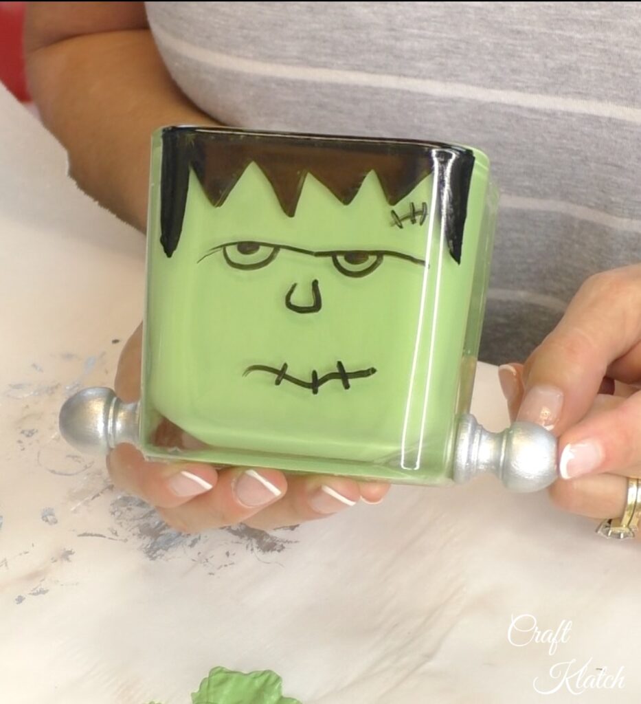 Completed Frankenstein craft votive