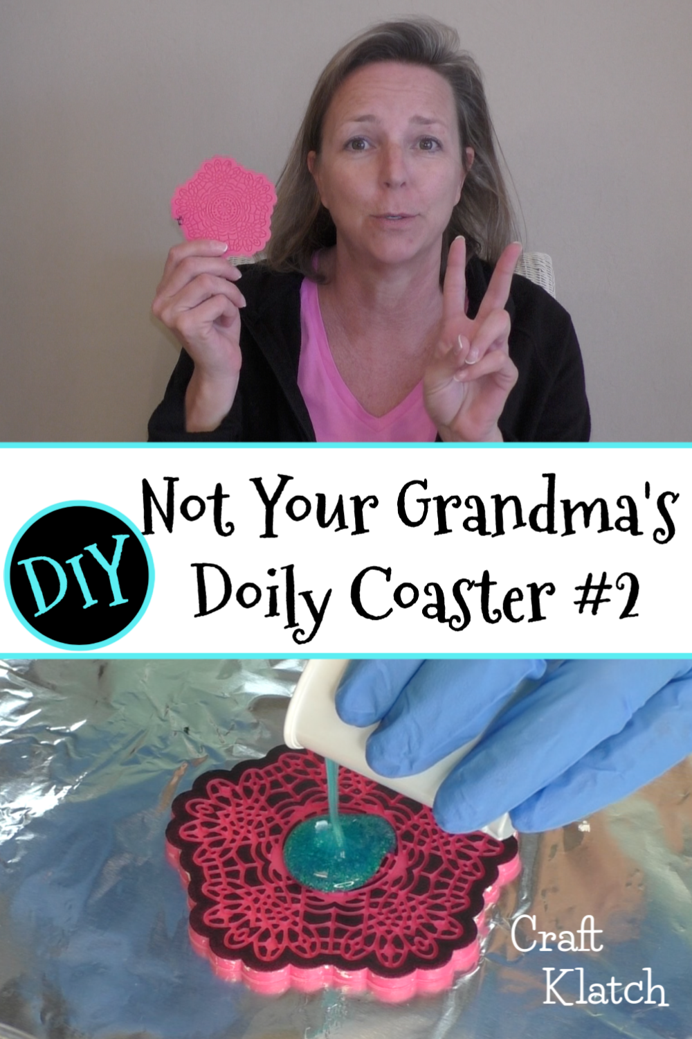 Do you remember grandma's doily coasters? We are going to give them a chic resin spin! You can customize them to match any home decor! It's an easy resin craft idea! #craftklatch #resin #resincrafts #crafts #craftideas #diy #howto #resinprojects #resinart #doily #doilycrafts #homedecor