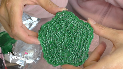 BIG #3! Today I am doing the third coaster using a silicone doily mold and I'm using clay! It's a great craft idea for you home decor! #craftklatch #diy #craftideas #clay #claycrafts #crafts #crafting #coaster #homedecor