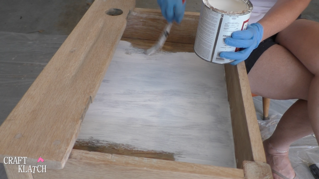 Learn how to makeover a desk using UnicornSpit and Glaze Coat! | furniture | furniture makeover | desk makeover | furniture redo | diy | home decor | Unicorn Spit | #diy #unicornspit #glazecoat #furniture #furnituremakeover #furnitureredo #homedecor #deskmakeover Painting inside of desk with primer to cover up stains
