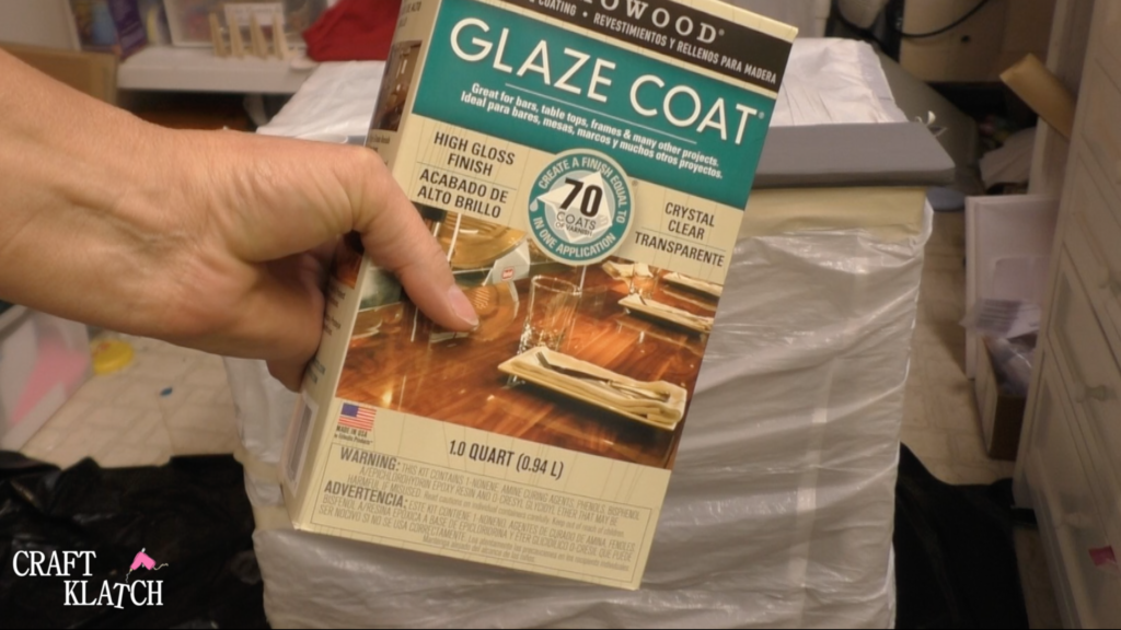 Box of Glaze Coat Epoxy to seal desktop