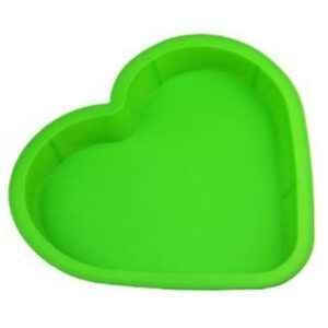 10 Inch Silicone Heart Mold in green