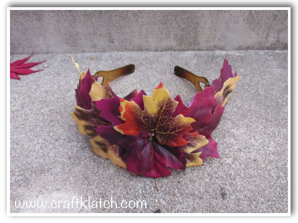 fall, autumn, craft, crafts, crafting, hairband, dollar store crafts, inexpensive, cheap, easy, crafts for kids, craft ideas, diy, idea, ideas, fall leaves, accessory, hair, headband