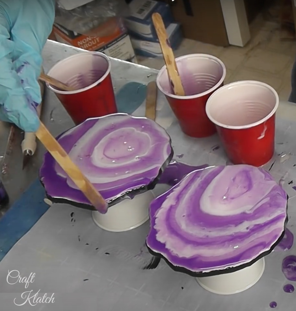 DIY How To Make Resin Geode Coasters Another Coaster Friday Craft