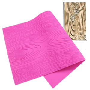 Wood grain textured silicone mat