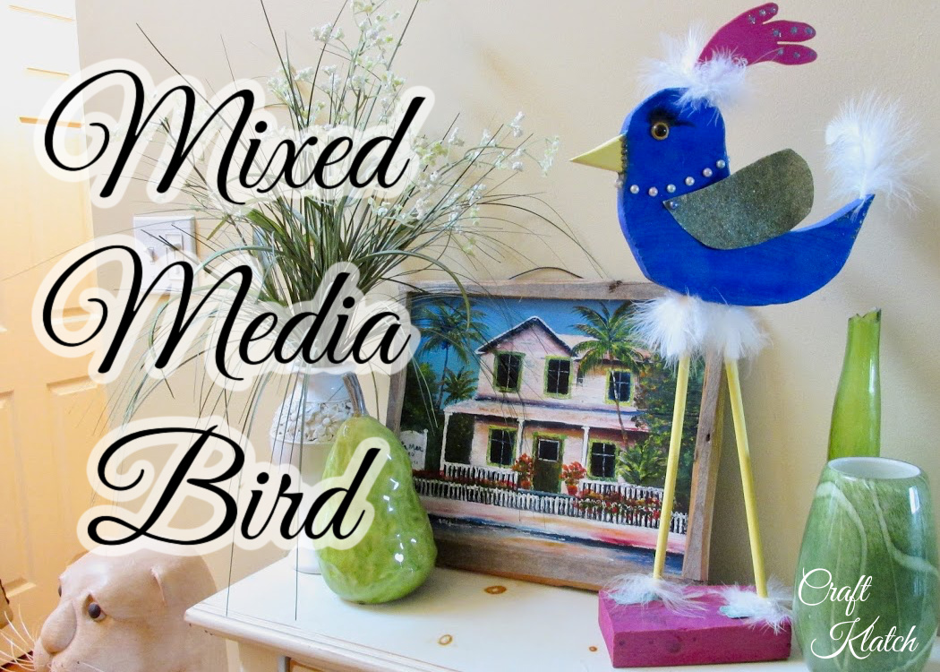 Mixed Media Bird beginning woodworking project