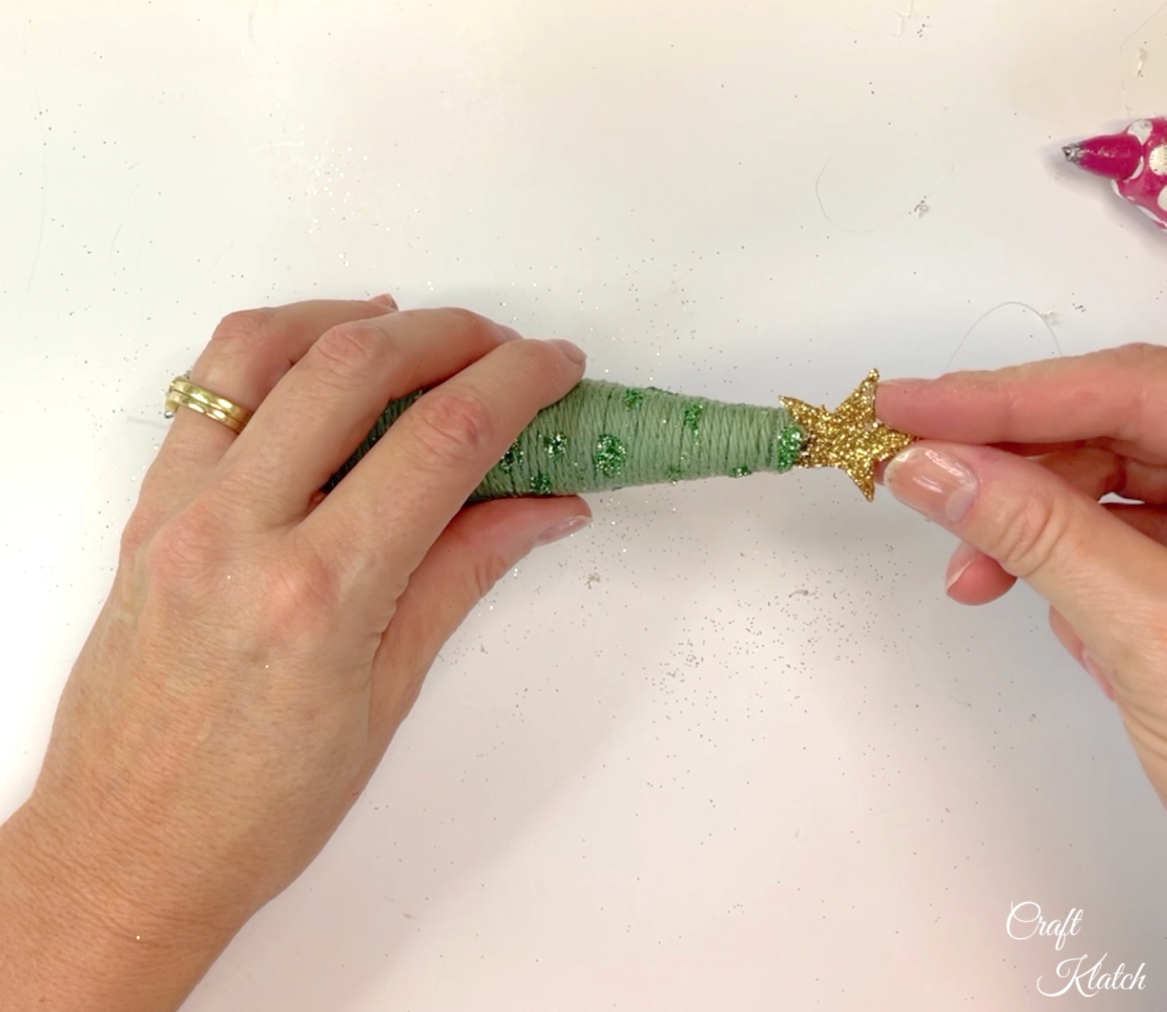 Toilet Paper Roll Christmas Tree Ornament DIY Craft Klatch