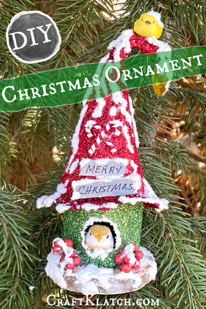 How to make an enchanted birdhouse Christmas ornament #christmas #christmasdecorations