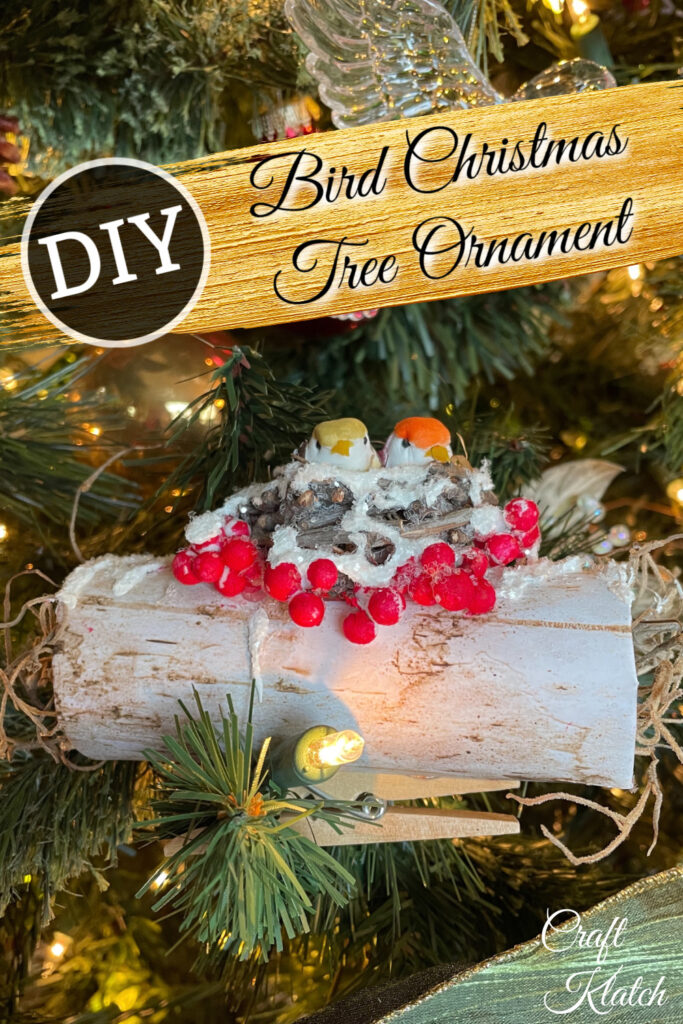 How to make a bird Christmas tree ornament DIY