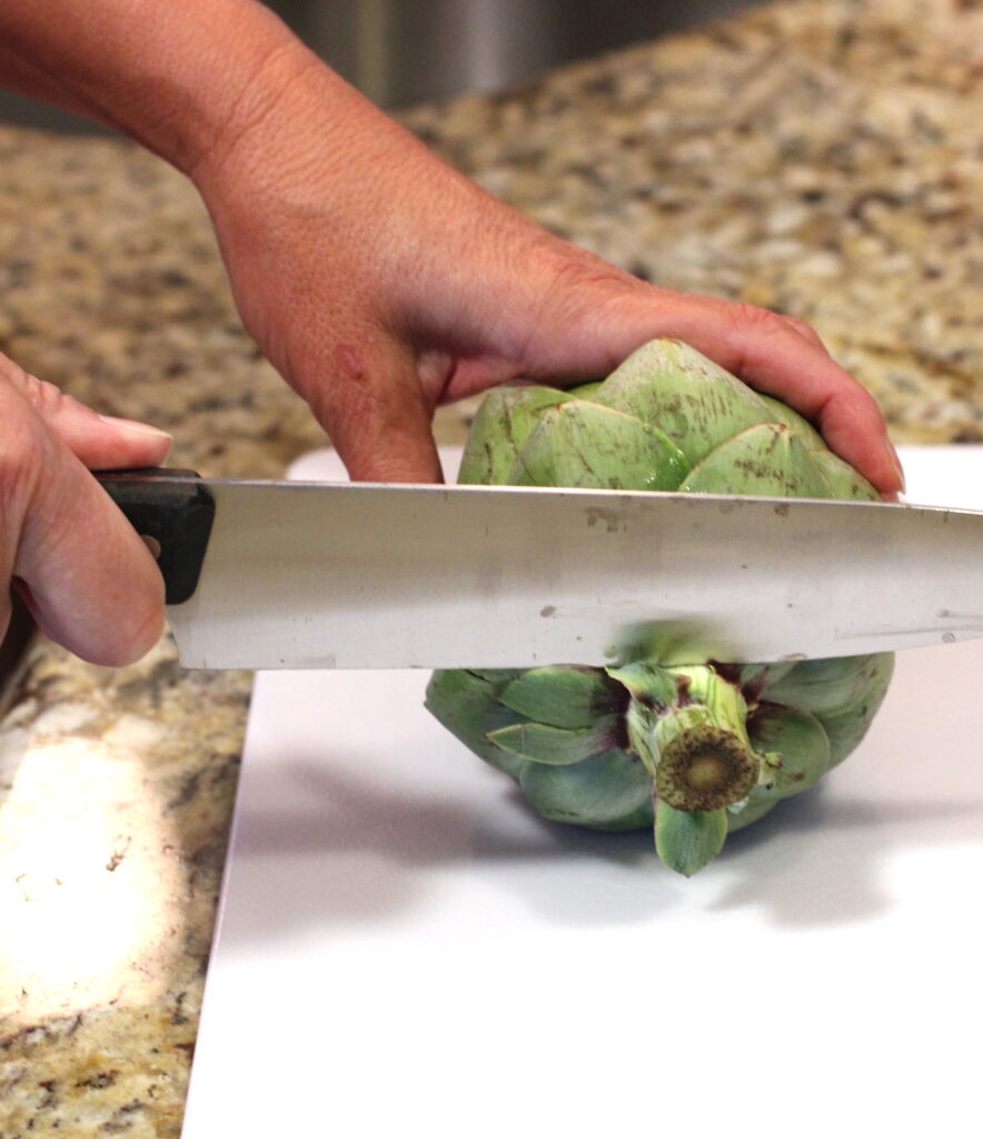 Cut the stem off to prepare