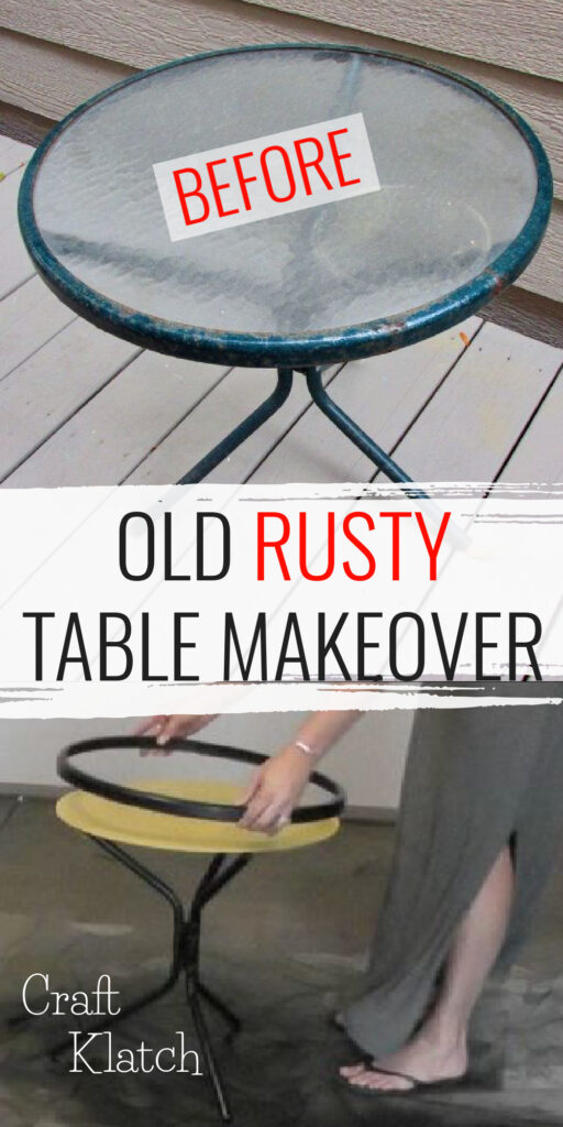Old rusty table makeover 