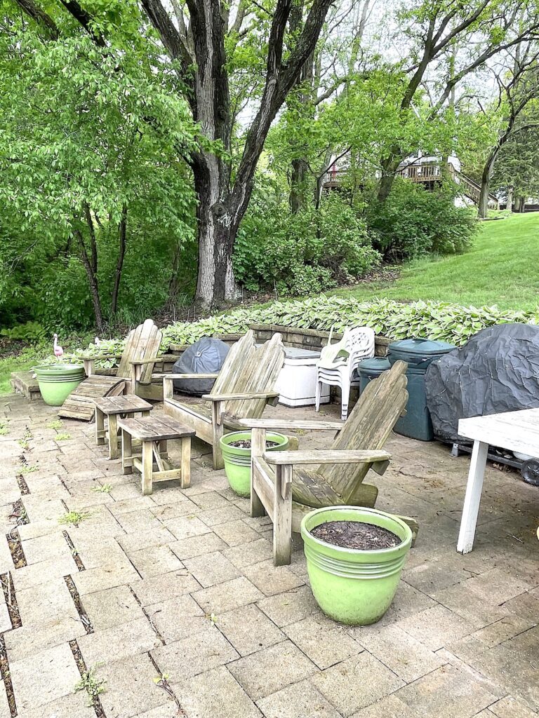 Patio before planting flowers