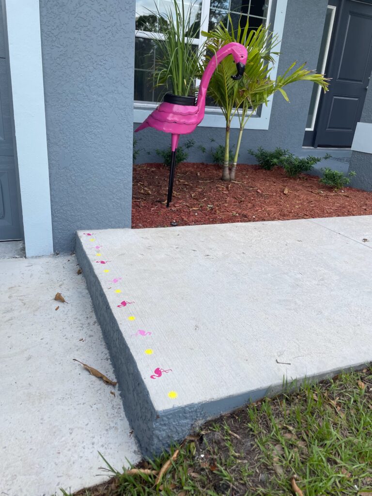 Front step with trip hazard fix using oracal vinyl