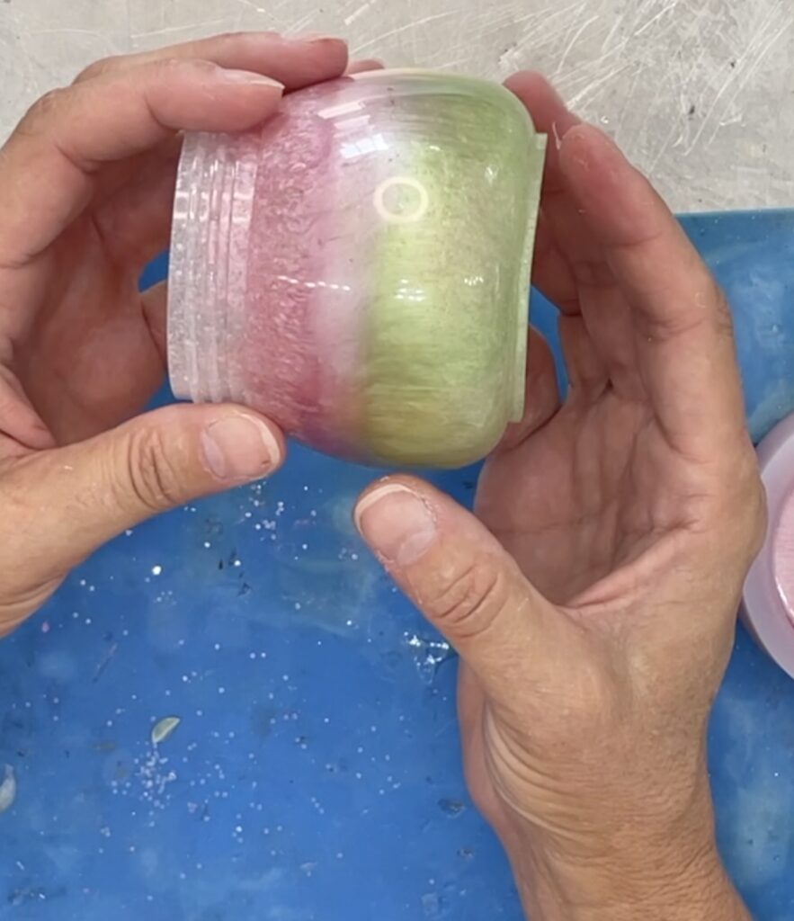Demolded resin tooth fairy jar idea