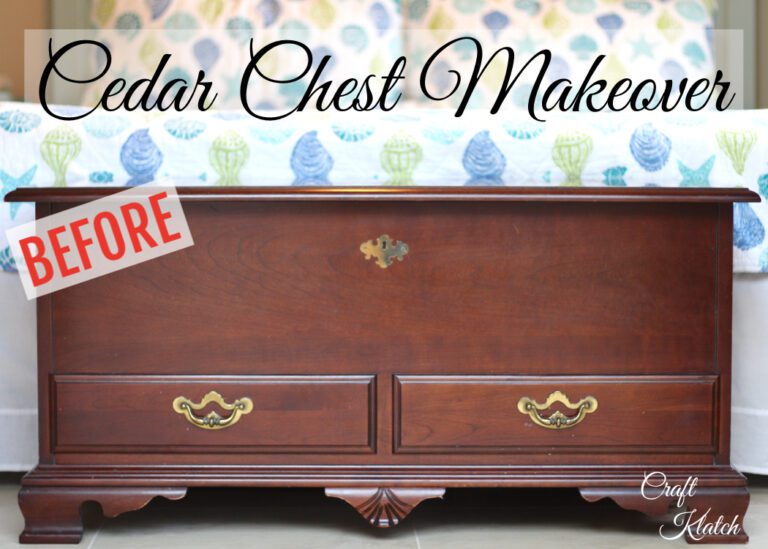 Victorian cedar chest makeover before picture