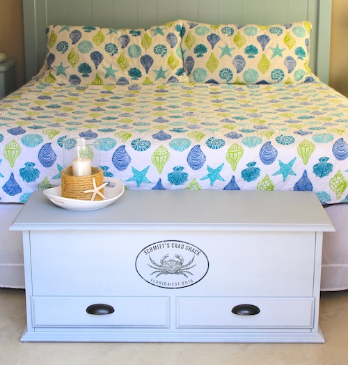 Coastal style cedar chest makeover 