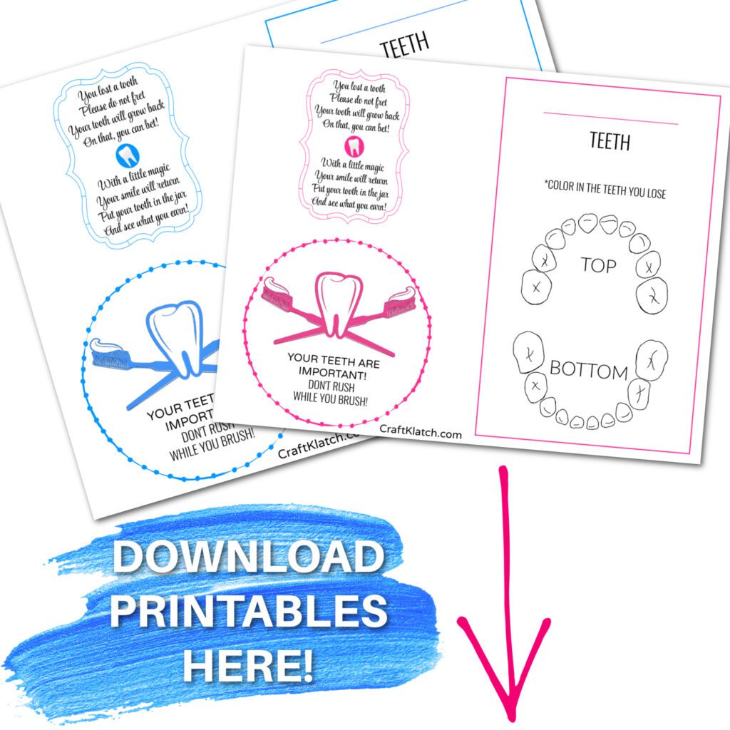 Tooth fairy printables
