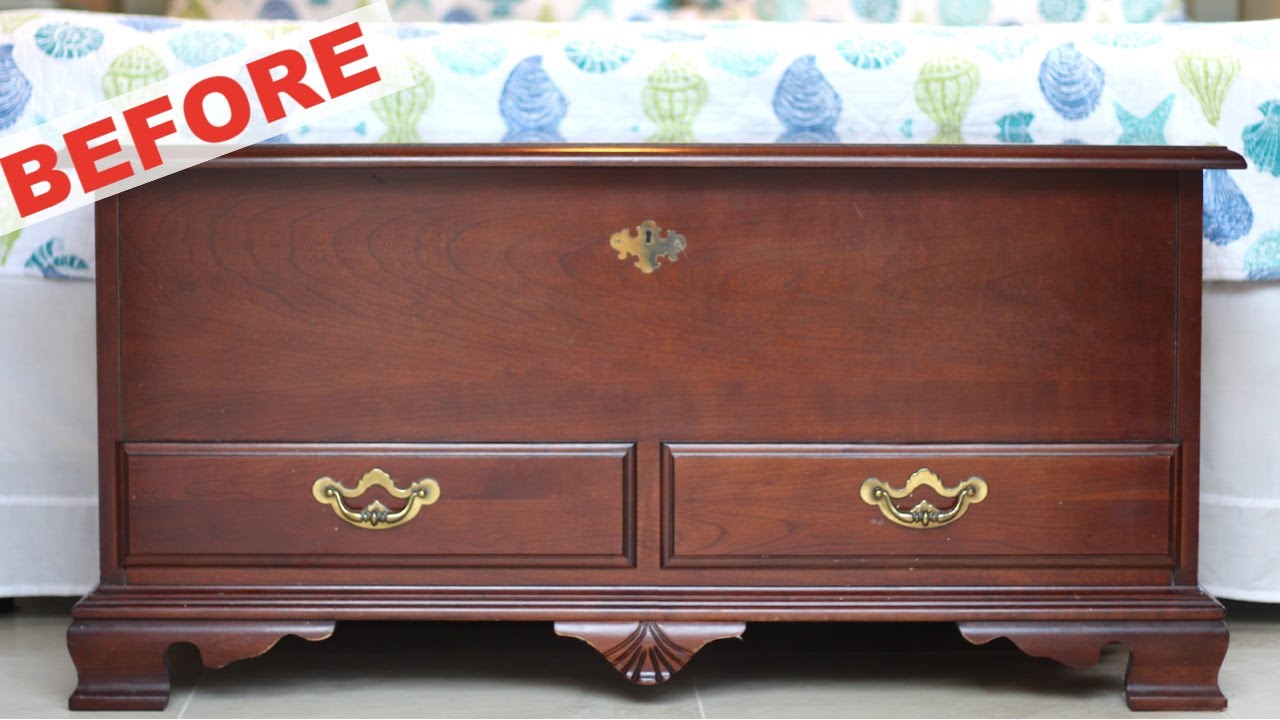 Cedar Chest Makeover From Victorian to Coastal DIY Craft Klatch
