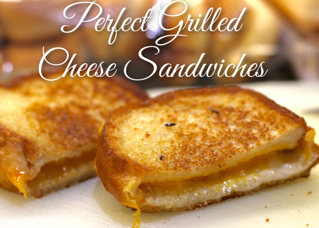 grilled cheese sandwiches sliced