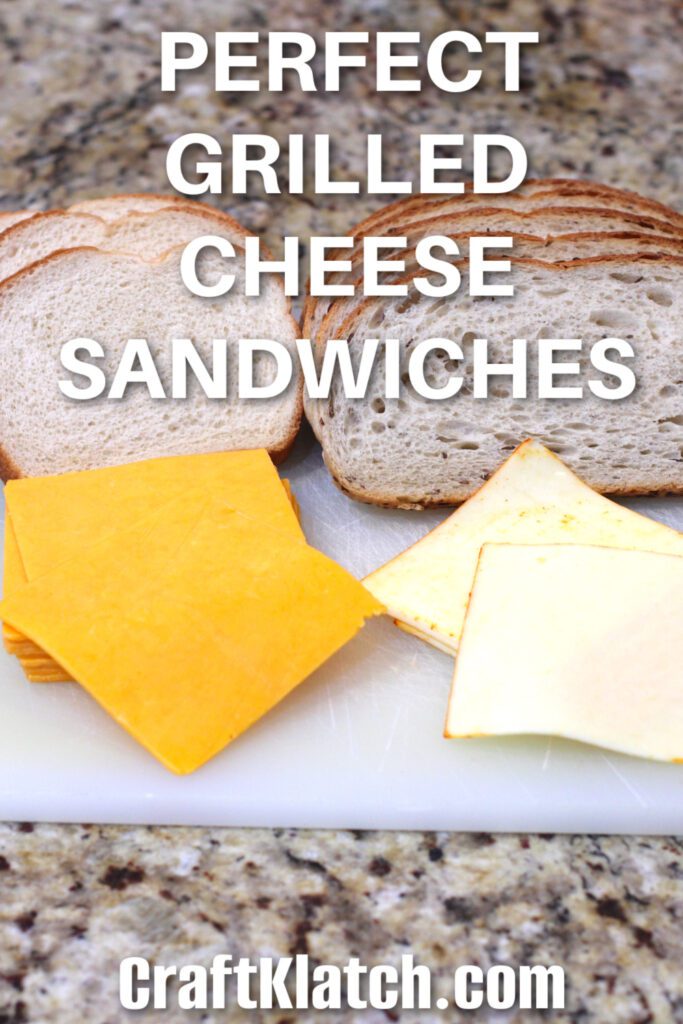 the perfect grilled cheese sandwiches tray of cheese and bread