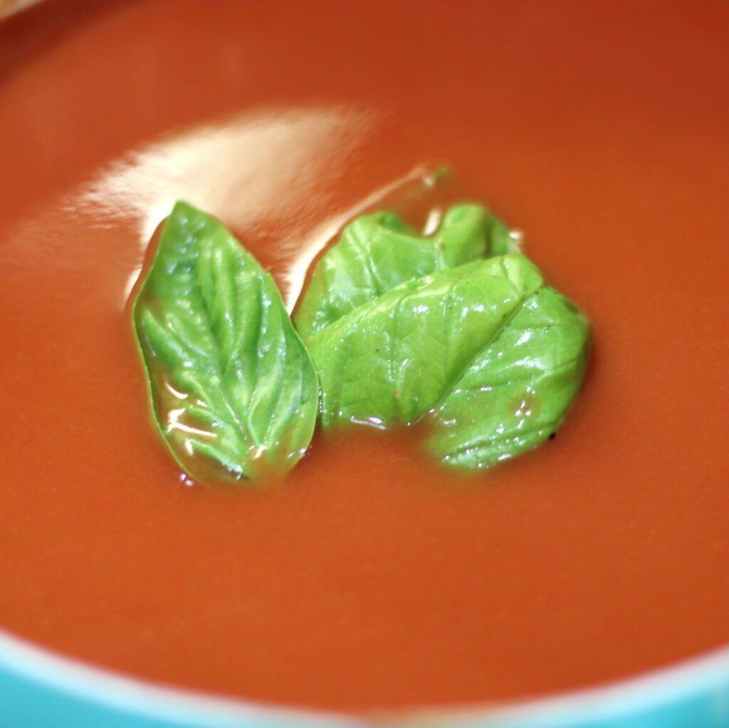 Tomato soup with basil