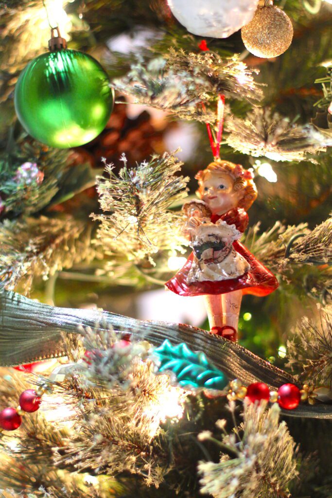 Little Girl ornament on Christmas tree