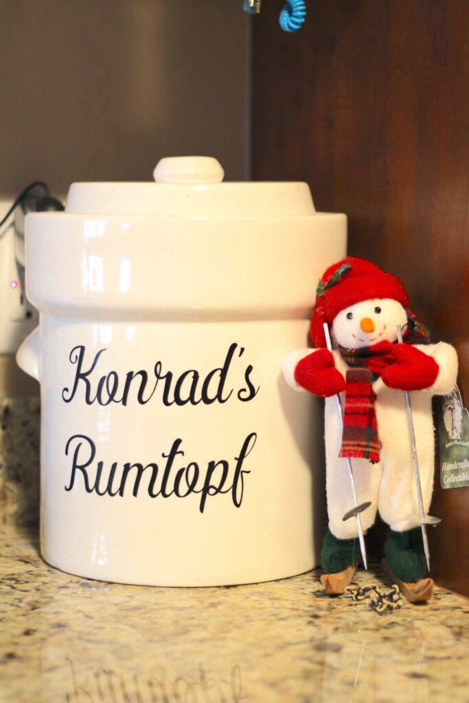 Snowman and Dad's Rumtopf