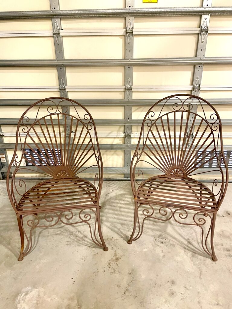 Rusted furniture how to get rust off of metal furniture