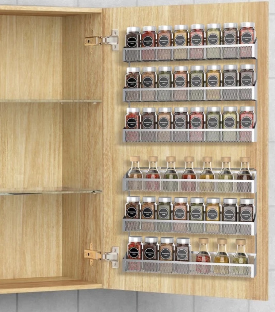 Spice rack storage for pantry