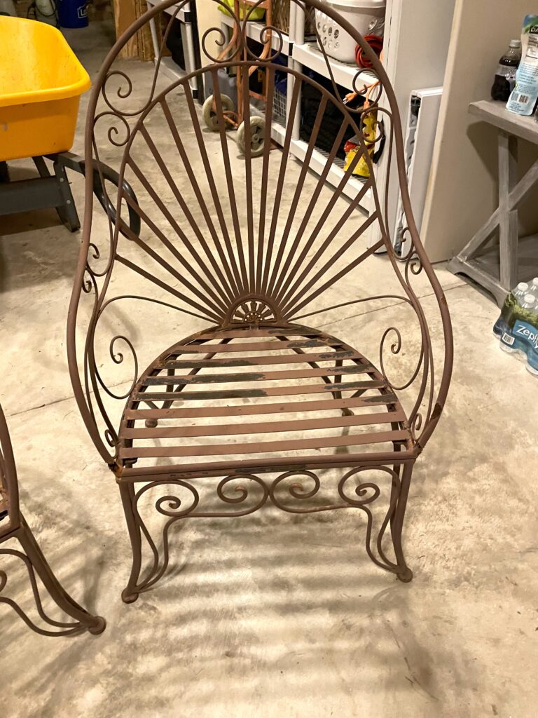 remove rust from rusted furniture metal chair
