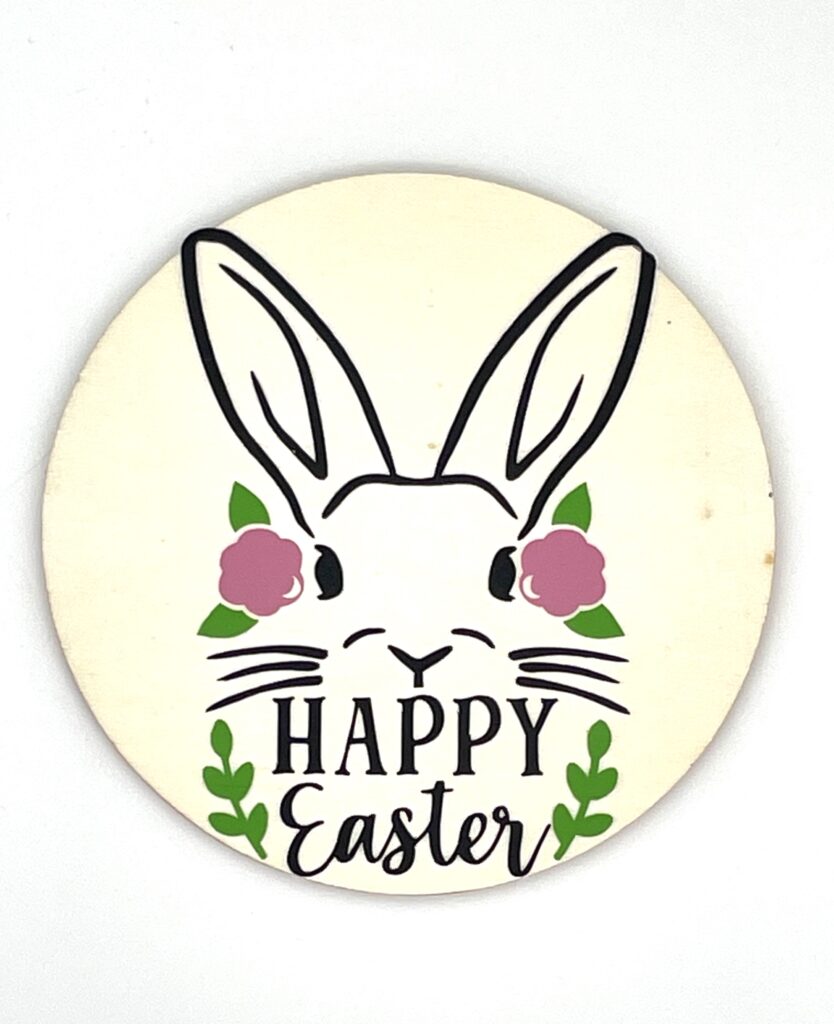 Easter Bunny HTVRONT heat transfer vinyl on wood