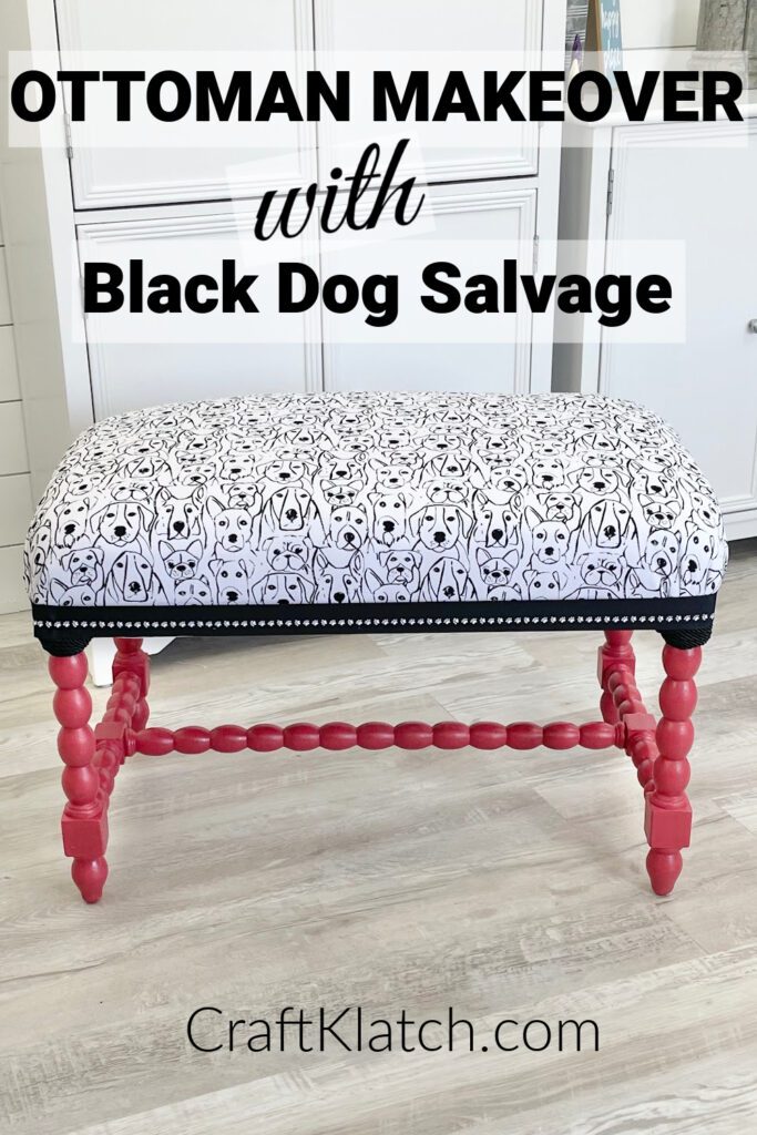 Ottoman furniture Black Dog Salvage DIY Pinterest Pin