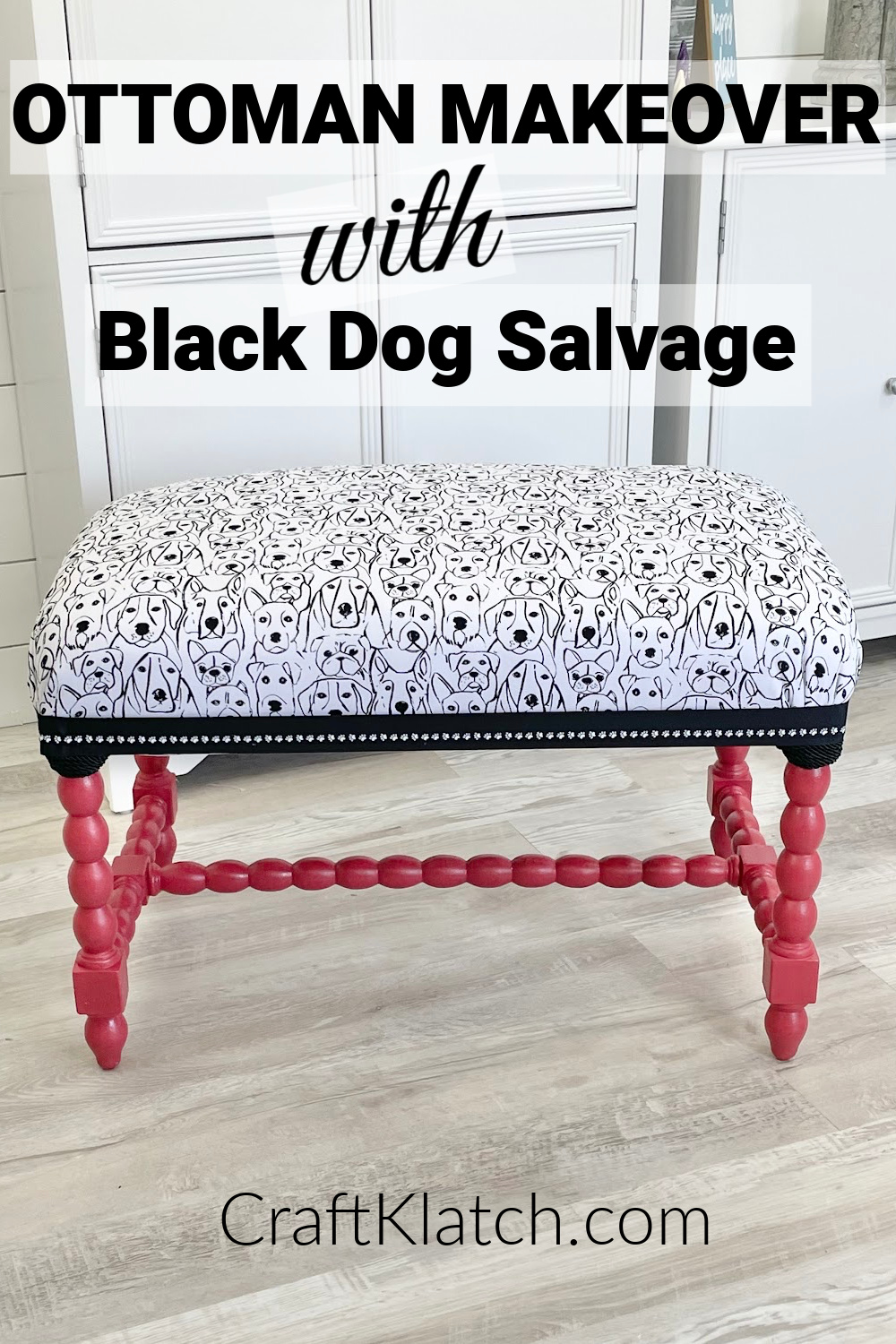 Ottoman Furniture Salvage a Black Dog Salvage DIY [Video] Craft Klatch