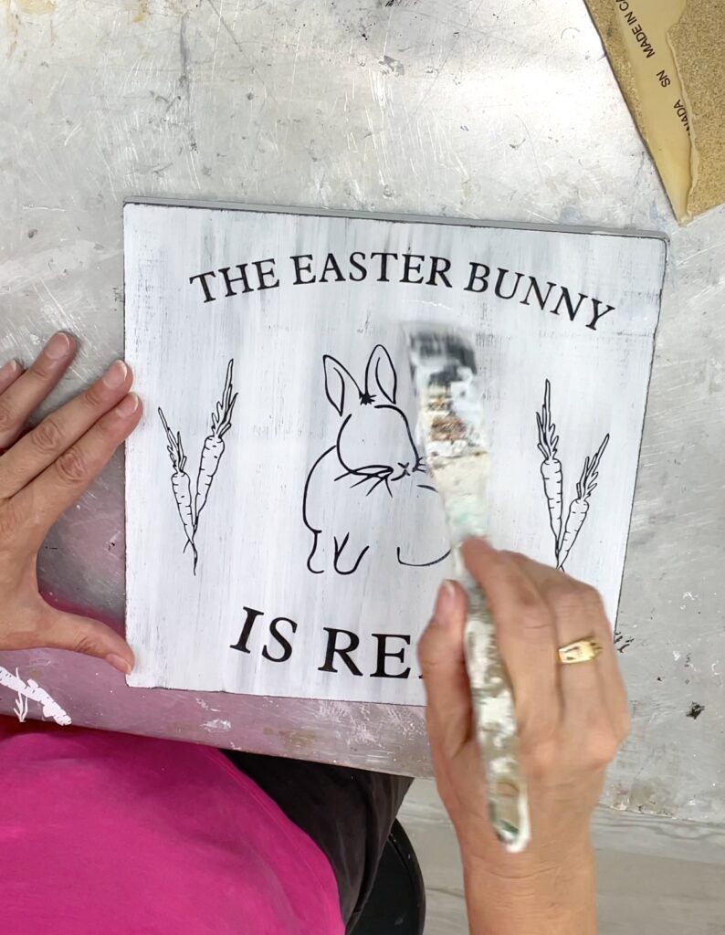 Varnishing the easter bunny is real sign