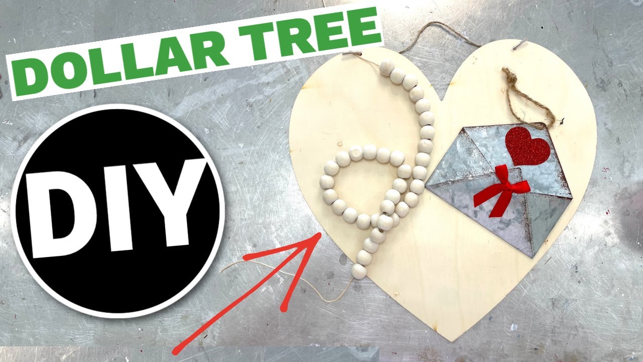 Valentine Craft Idea Using a Dollar Tree Heart with Video - Craft Klatch