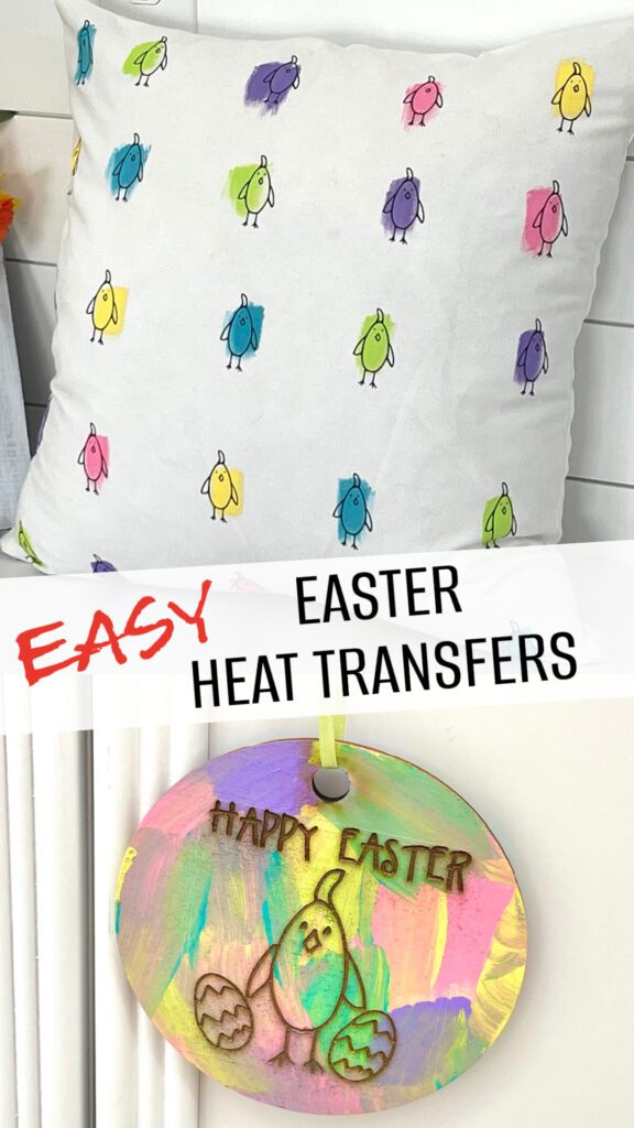 Easter heat transfers easy pillow cover 