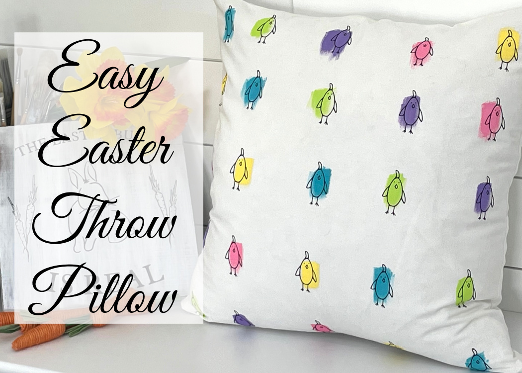 Easter Heat Transfers How to Make an Easy Pillow Cover Craft Klatch