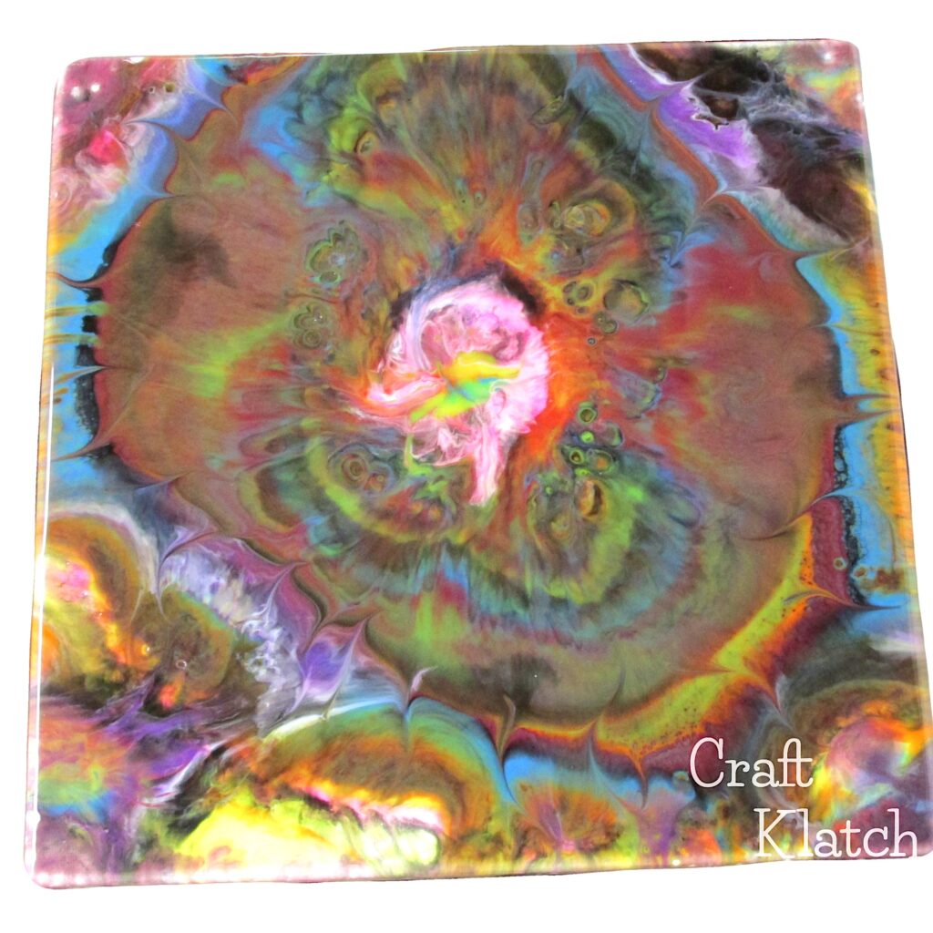 Resin art on canvas Garcia | looks like something from the grateful dead