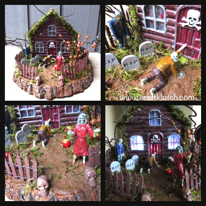 Zombie house made using silicone resin mold for a gingerbread house