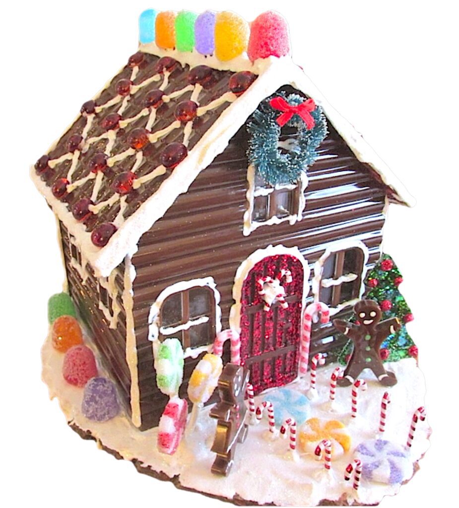 Ginger bread house made using resin molds