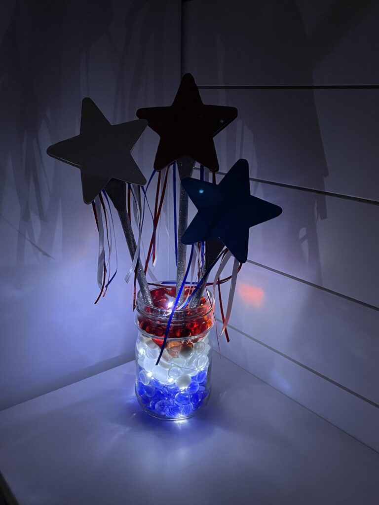 Light up Fourth of July celebration centerpiece 