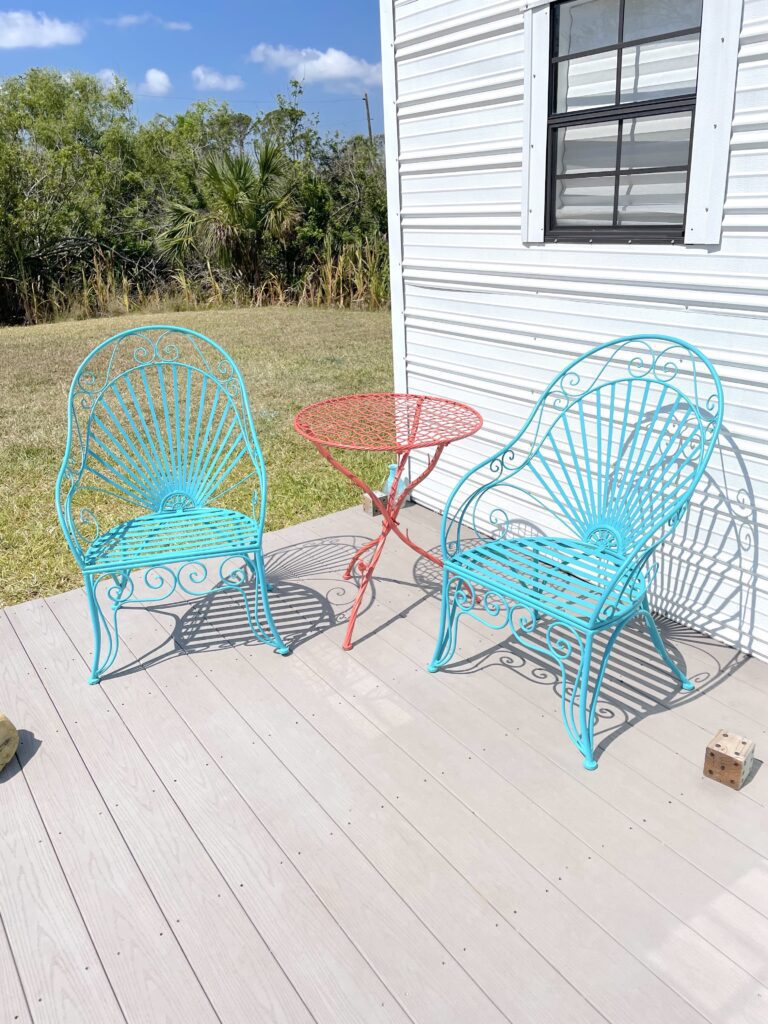 Upcycled bird table furniture salvage