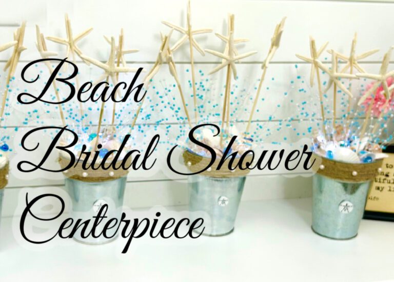 Beach bridal shower centerpieces