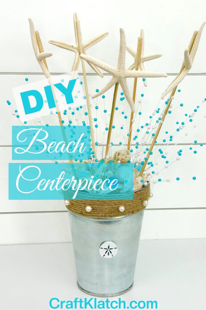 DIY beach wedding shower ideas centerpiece with starfish and coastal vibe