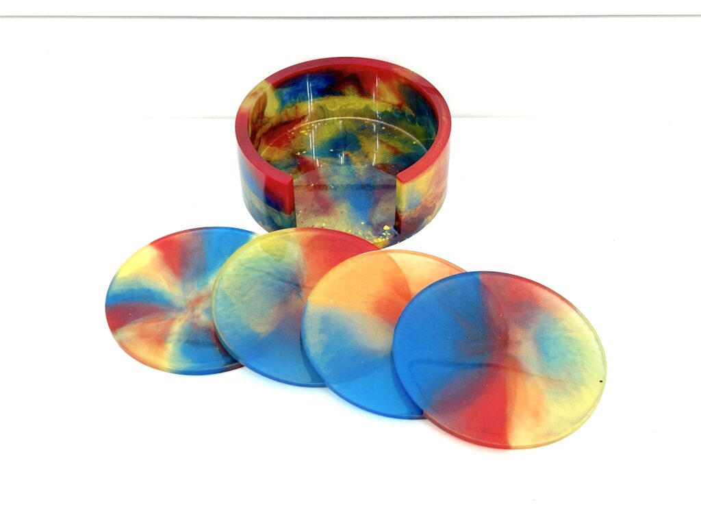 Color blending resin coaster set DIY