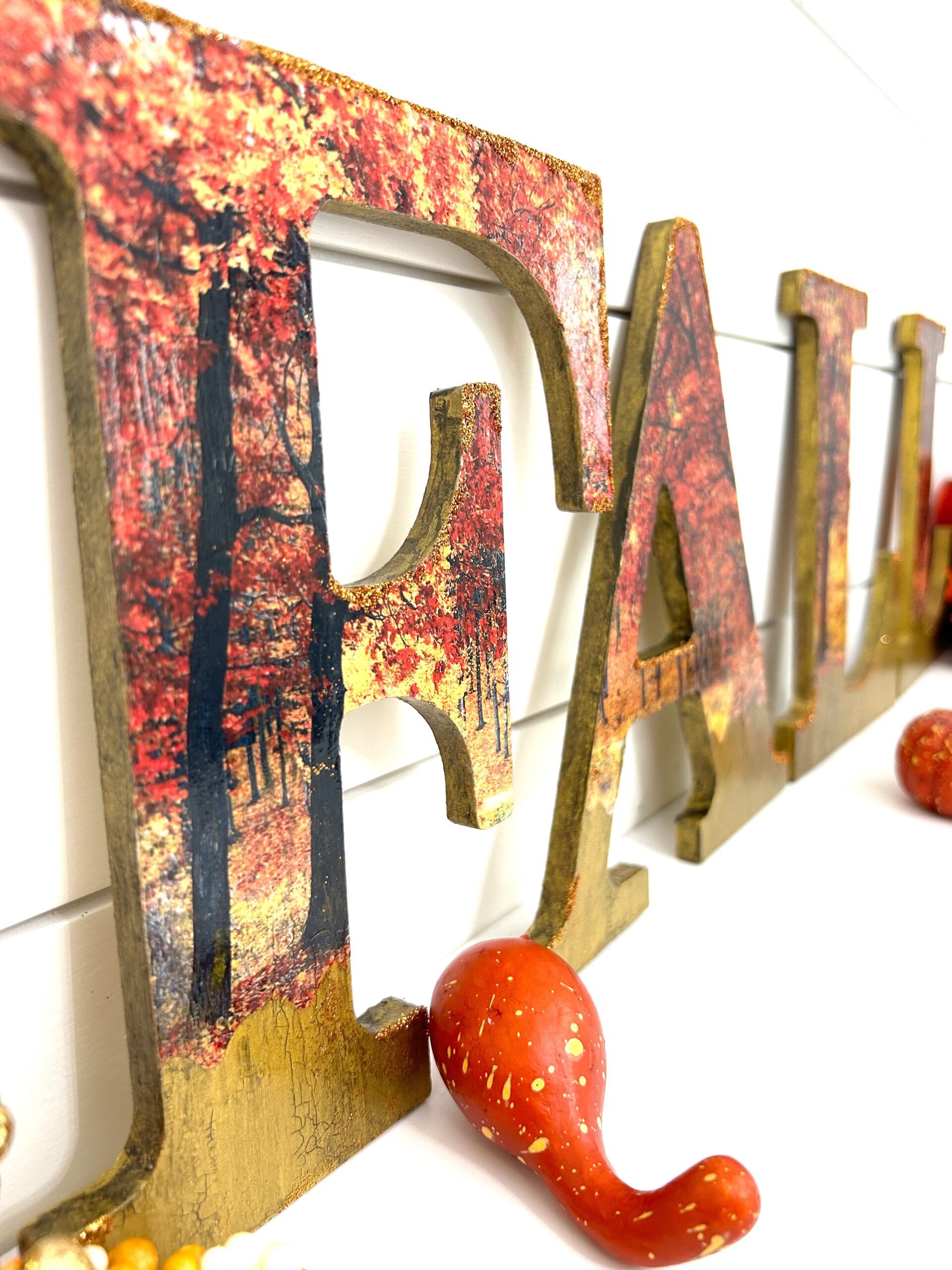 How to Decoupage Wood Letters for Fall Crafts Craft Klatch